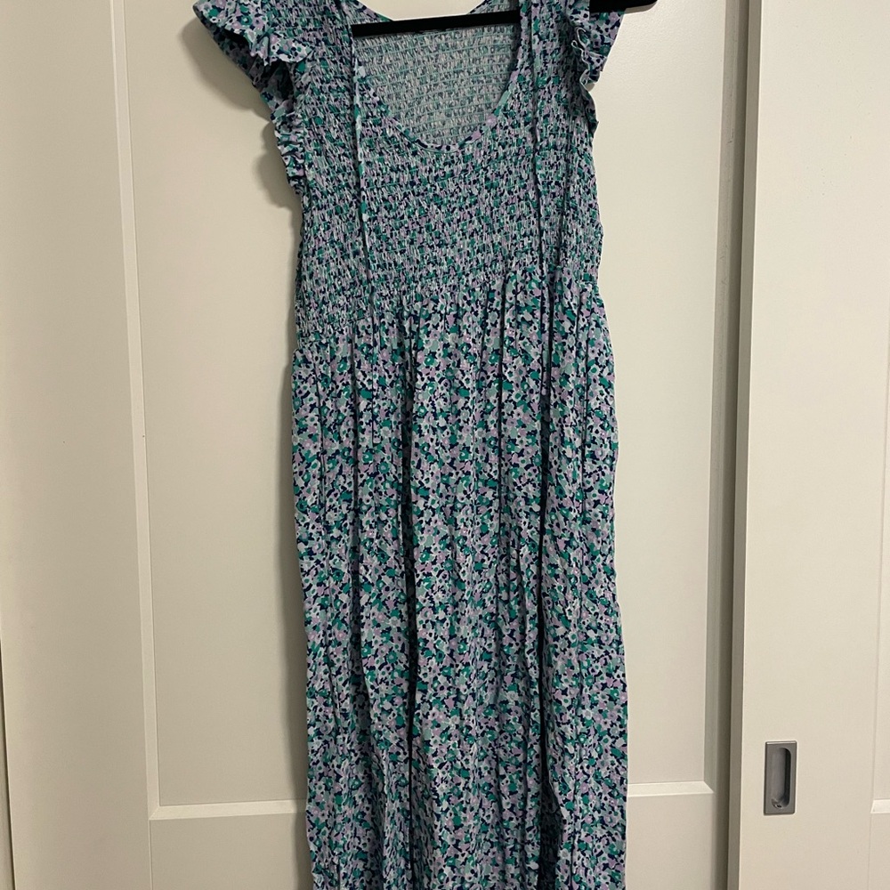 A New Day Blue Floral Midi Dress - Picture 1 of 3